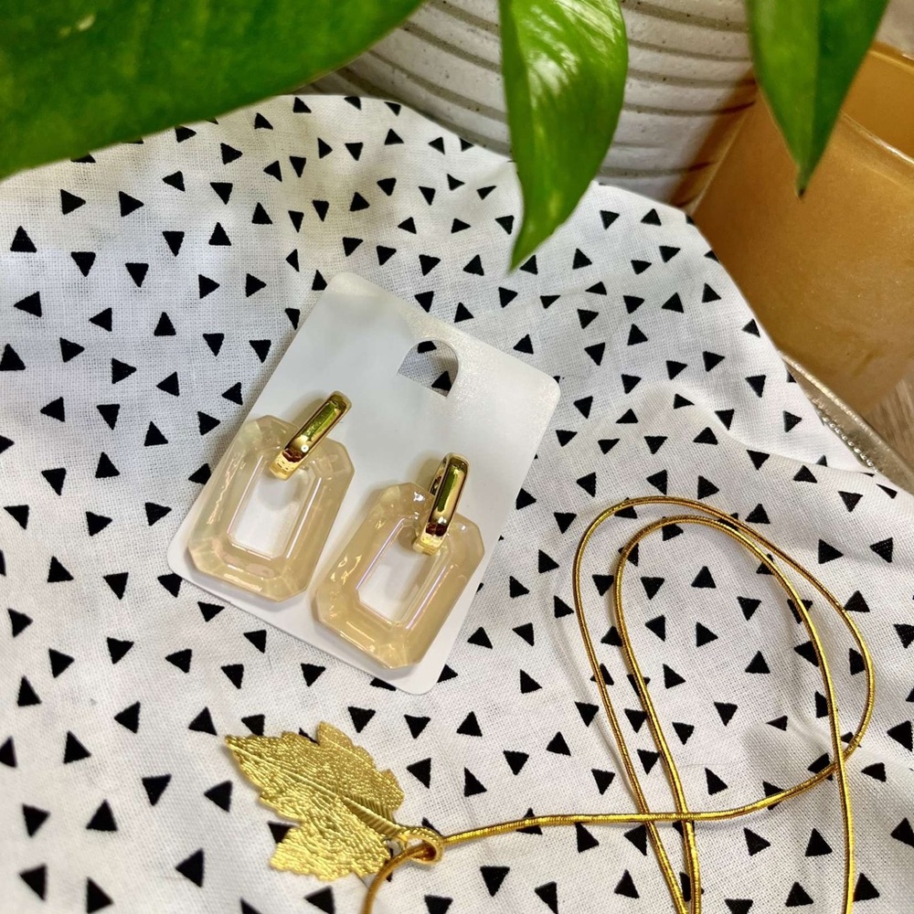 Acrylic dangle earrings